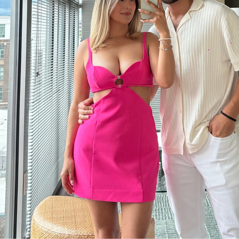 Fuchsia Zara Cutout Dress